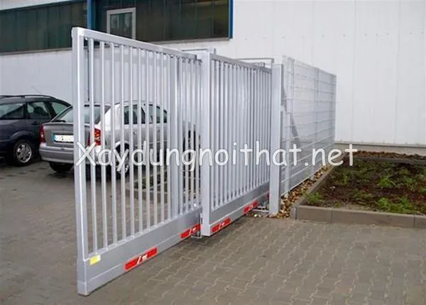 Mẫu cửa cổng sắt lùa 2 cánh