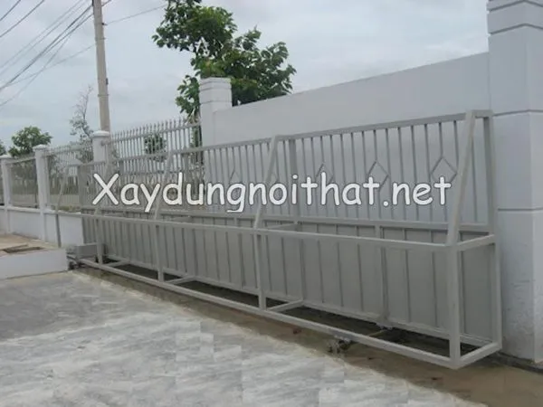 Mẫu cửa cổng sắt lùa đẹp