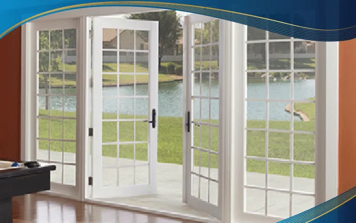 Cửa đi nhựa lõi thép 4 cánh màu trắng mở quay