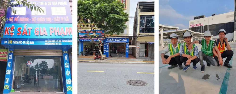 Nhân viên Kệ sắt Gia Phạm lắp đặt