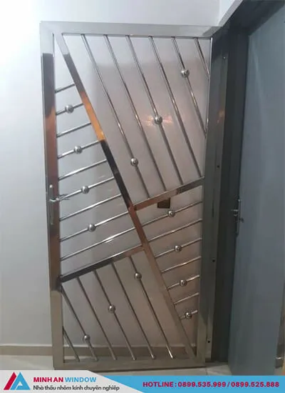 Mẫu Cửa inox 1 cánh cao cấp chất lượng phổ biến nhất 2022 - Mẫu số 2