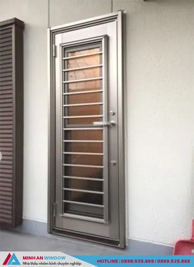 Mẫu Cửa inox 1 cánh cao cấp chất lượng phổ biến nhất 2022 - Mẫu số 14
