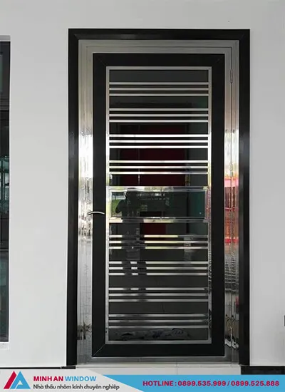Mẫu Cửa inox 1 cánh cao cấp chất lượng phổ biến nhất 2022 - Mẫu số 16