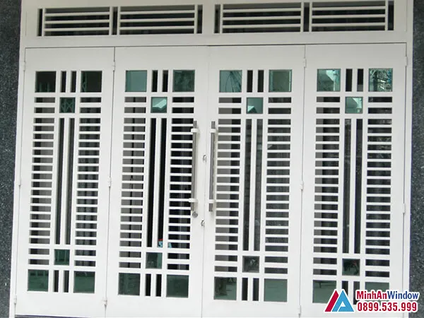 Cửa inox sơn tĩnh điện cao cấp chất lượng - Minh An Window đã thi công