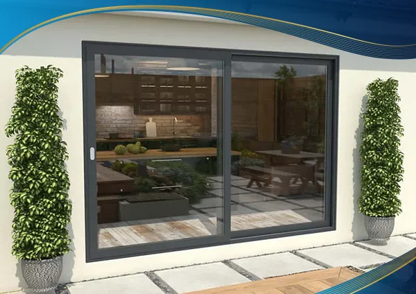 Cửa nhựa lõi thép 2 cánh mở trượt