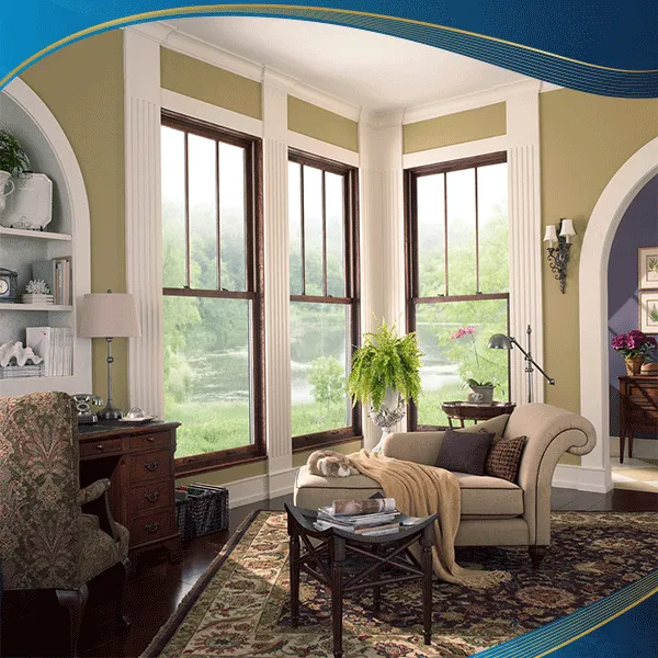 Thông thường tại các phòng khách của biệt thự thường lắp đặt cửa cửa 1 cánh màu vân gỗ có nan trang trí đi kèm.