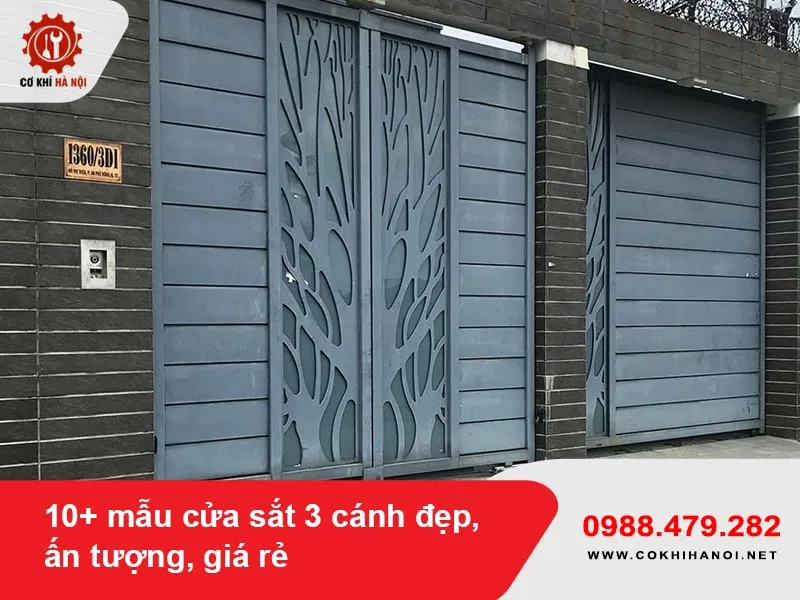 Cửa sắt 3 cánh với màu sắc ấn tượng
