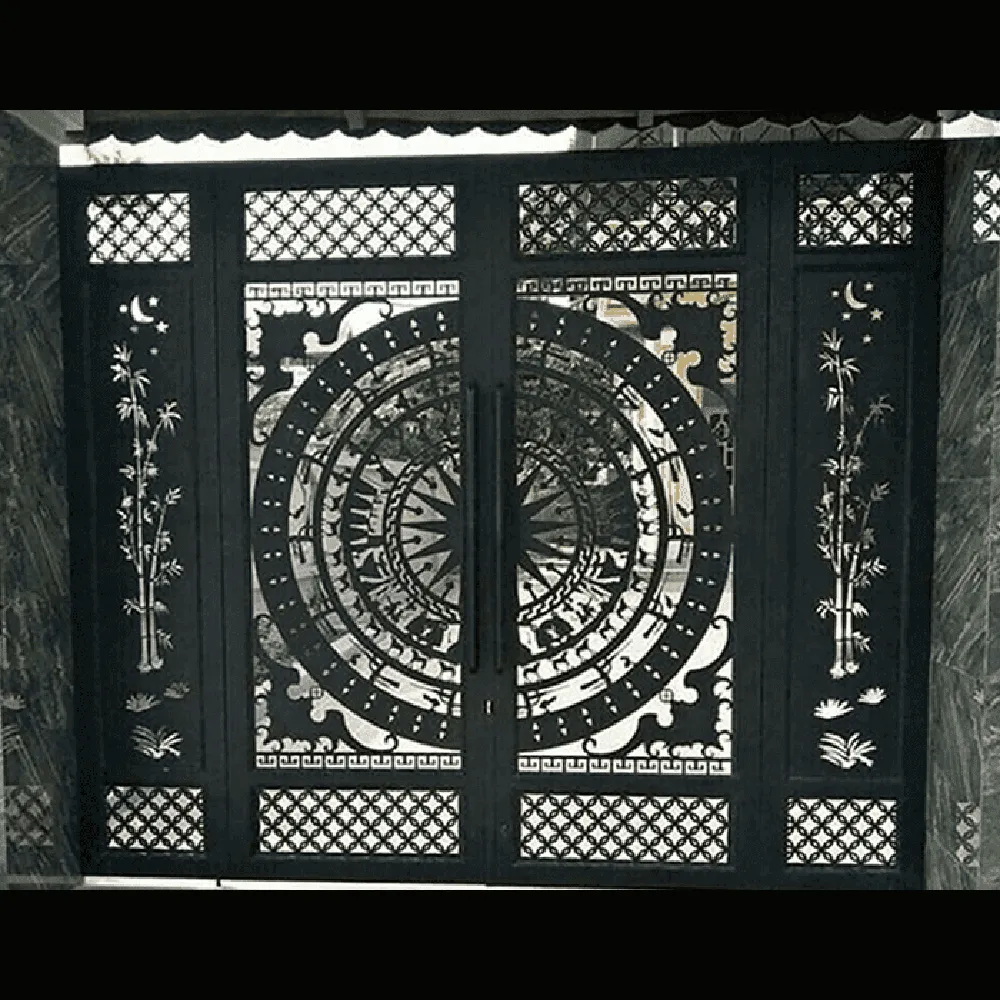 Mẫu cửa cổng sắt CNC với họa tiết tinh xảo