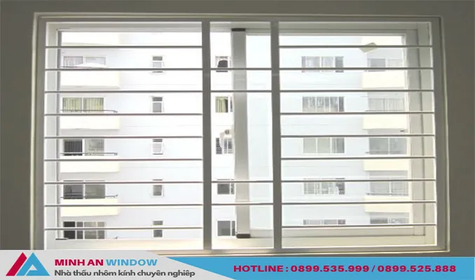 Mẫu cửa sổ inox 2 cánh