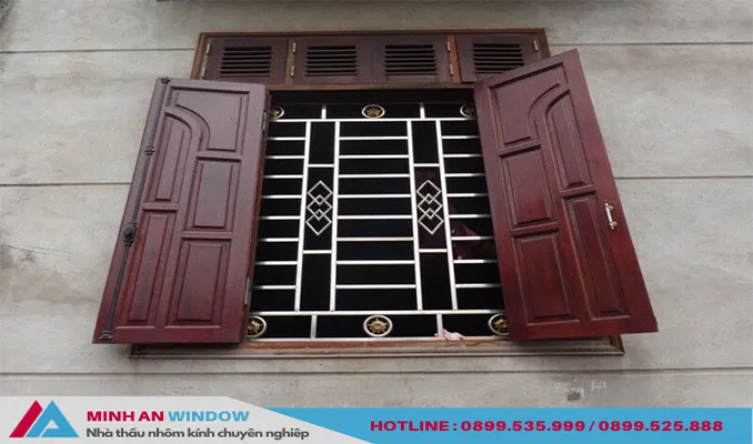 Cửa sổ inox 2 cánh thẩm mỹ