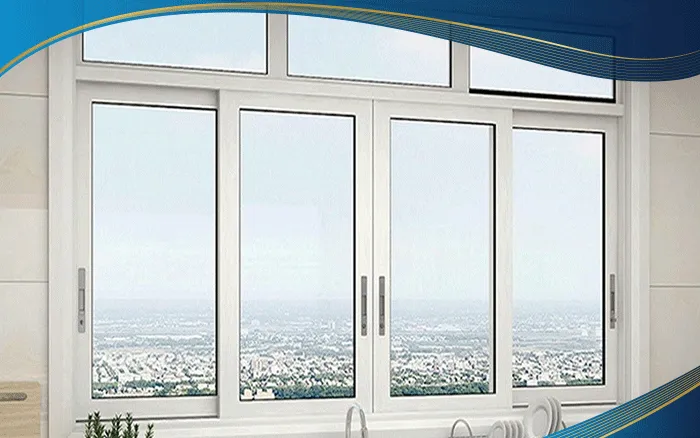 Cửa sổ nhựa lõi thép 4 cánh màu trắng mở lùa