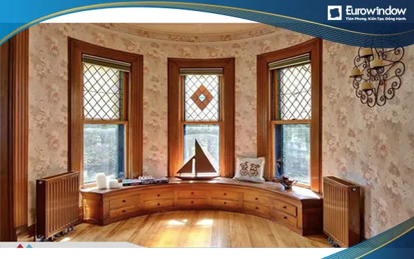 Cửa sổ nhựa lõi thép vân gỗ 1 cánh