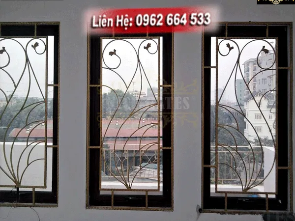Hoa cửa sổ sắt mỹ thuật cắt CNC