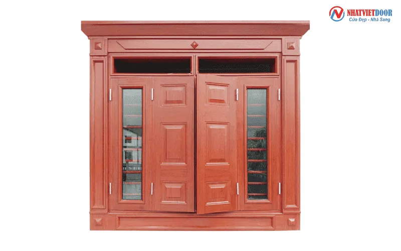 cửa sổ thép vân gỗ