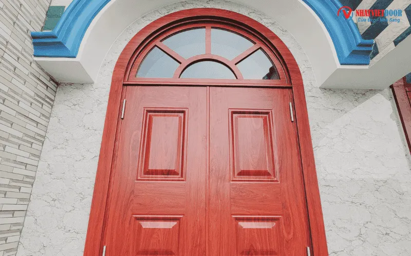 cửa sổ thép vân gỗ