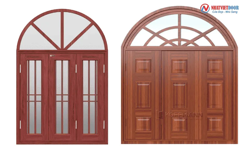 cửa sổ thép vân gỗ