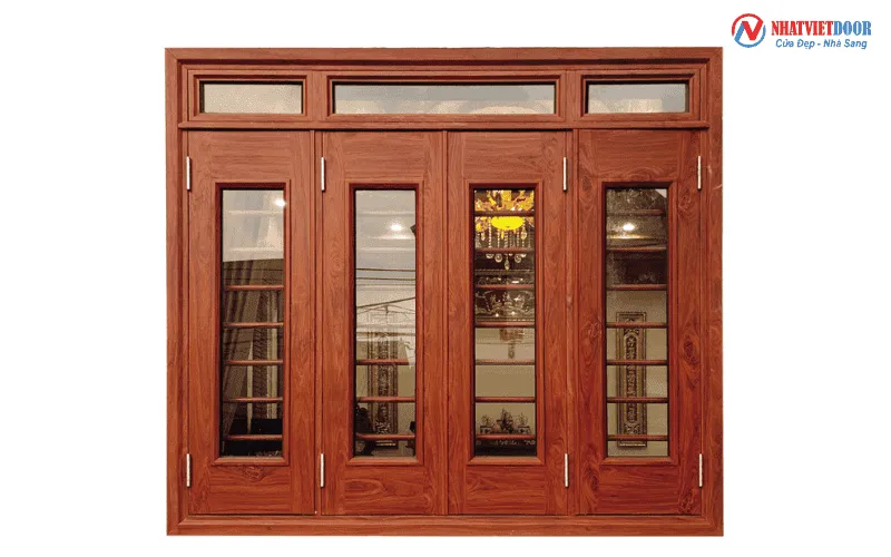 Cửa sổ thép vân gỗ