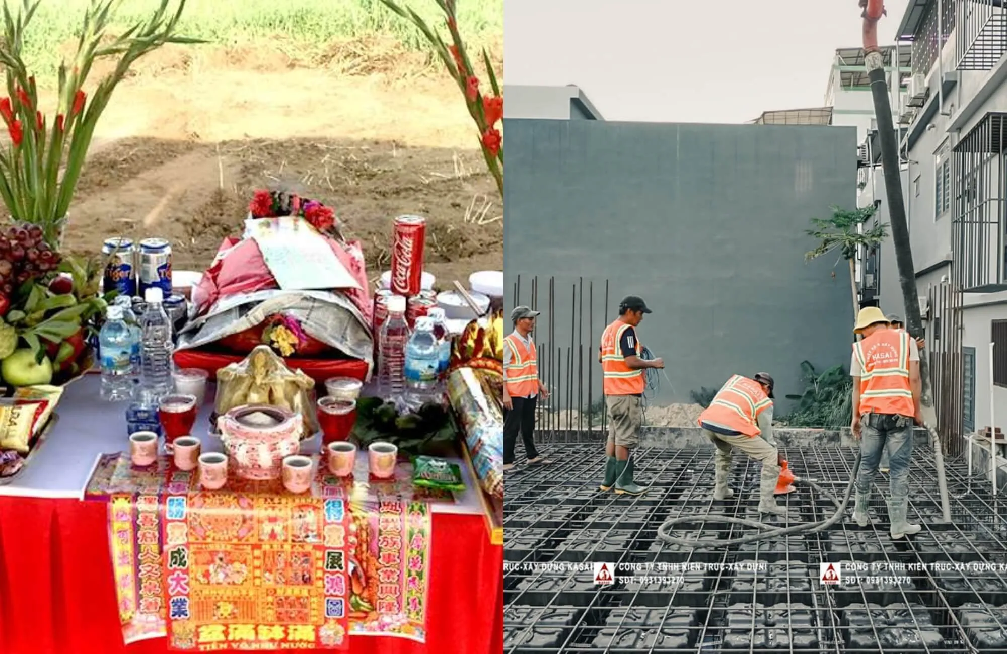 Chuẩn bị mâm cúng đổ sàn đơn giản nhưng đầy đủ