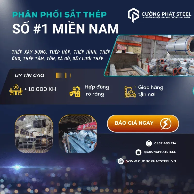 cuongphatsteel cung cấp sắt thép số 1 miền nam