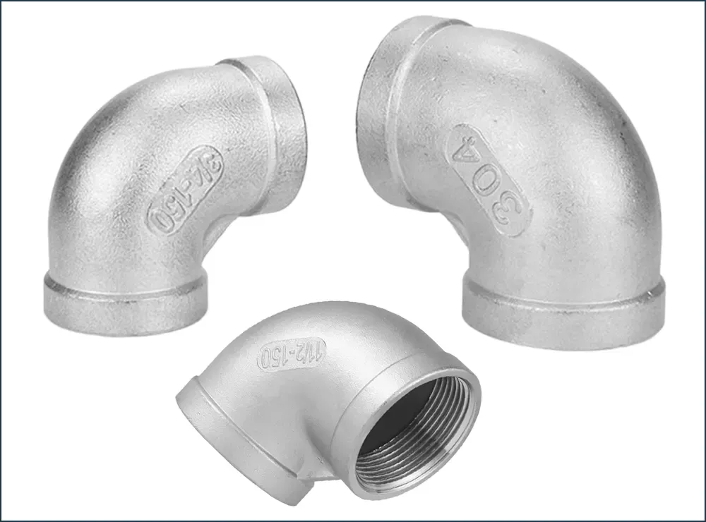 Cút ren trong inox 304 với ren tiêu chuẩn NPT