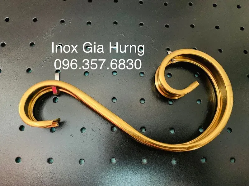 Phụ kiện hoa văn inox - Hoa dấu ngã lệch