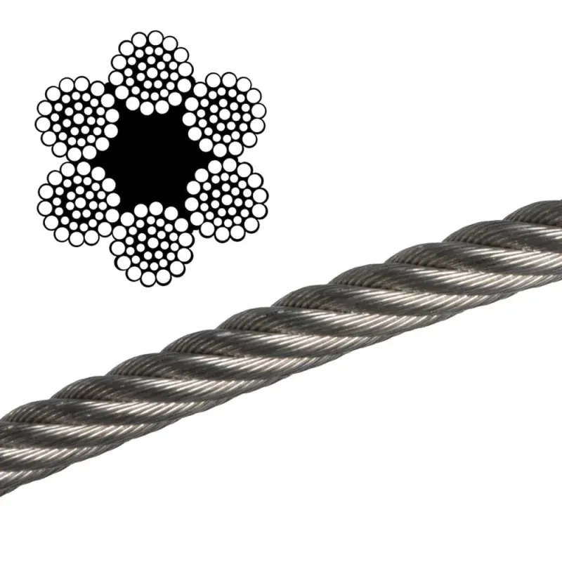 Cấu trúc cáp thép 6x37 FC và 6x36+IWRC