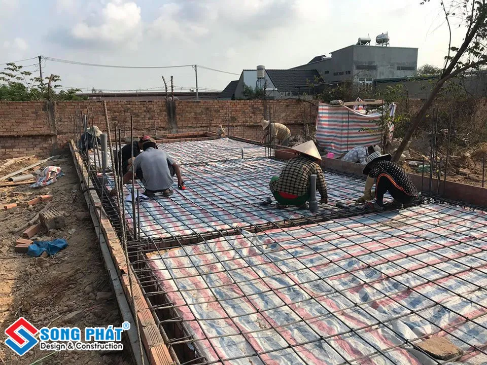 Gia công thép phi 10 cho sàn trệt