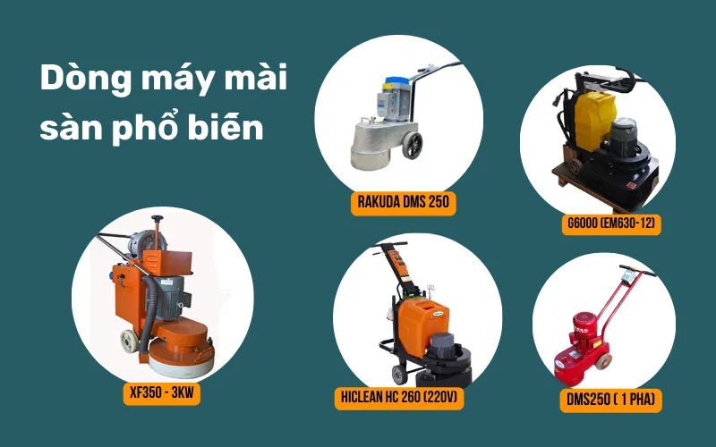 Các dòng máy mài bê tông phổ biến hiện nay