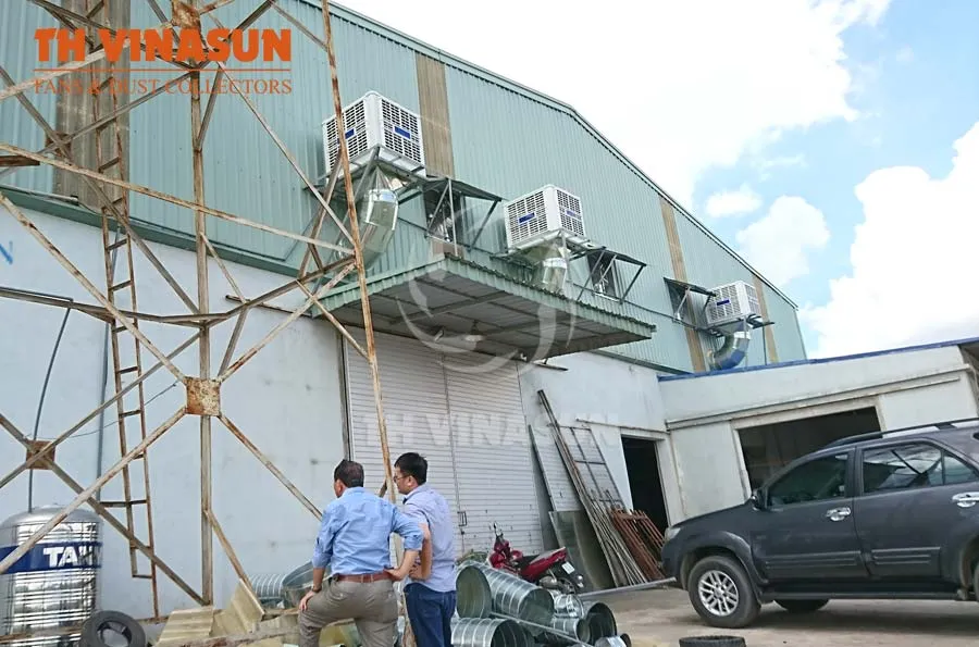 hệ thống làm mát lắp trên mái