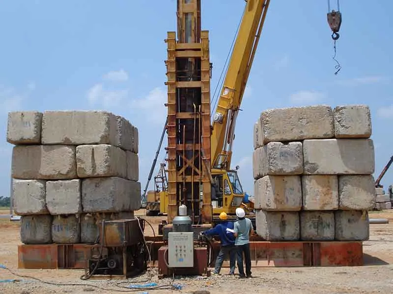 máy ép cọc bê tông nhà dân hệ thống tải bê tông siêu trọng