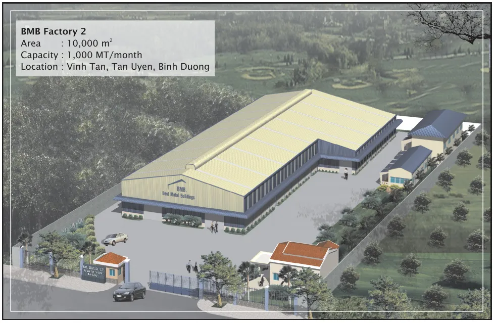 Khuôn viên nhà máy BMB Steel với hệ thống máy móc đồng bộ