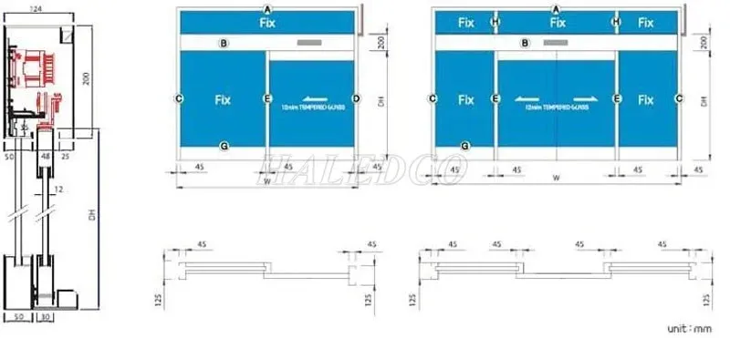 File Cad cửa trượt nhà xưởng