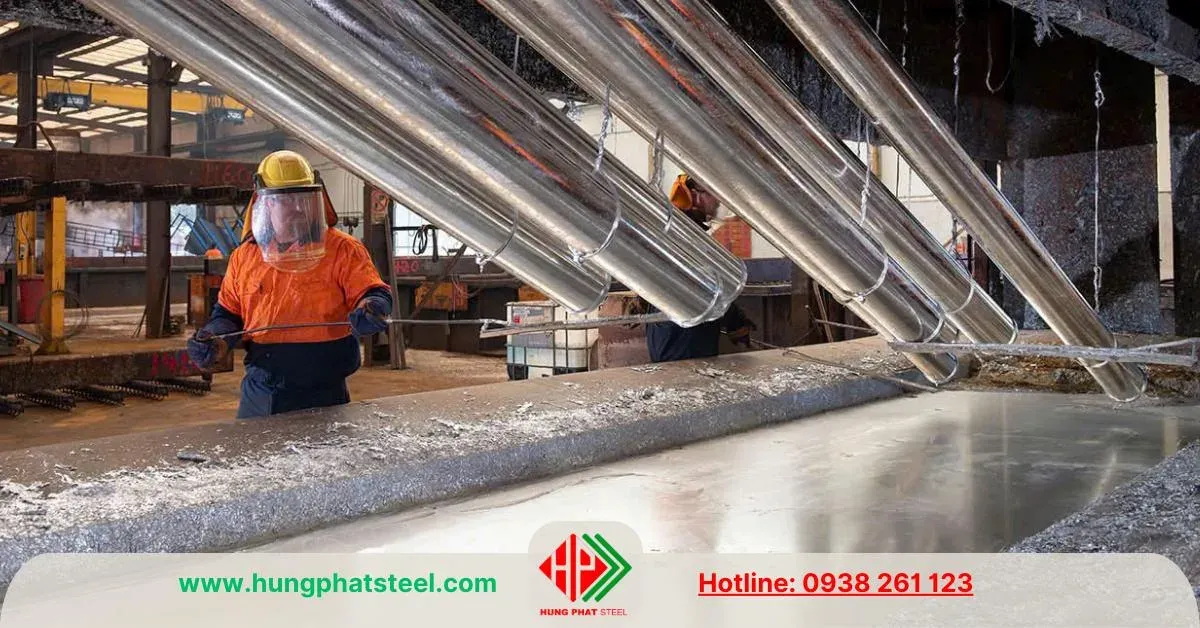 Gia công mạ kẽm nhúng nóng thép ống
