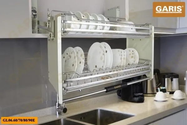 Kệ để xoong nồi 2 tầng treo trên