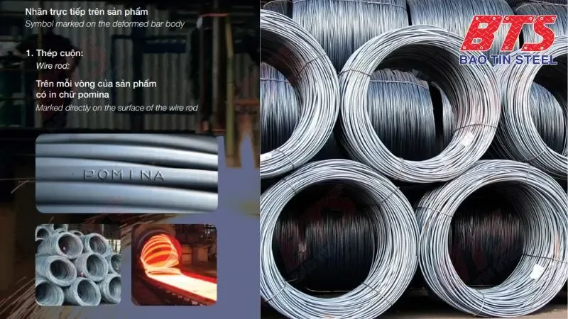 Dấu hiệu nhận biết thép cuộn Pomina