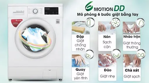 Giặt 6 Motion DD – Bảo vệ sợi vải tối ưu