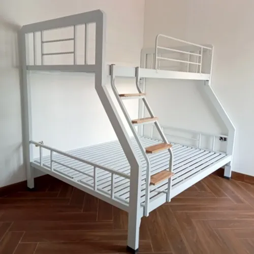 Giường sắt 2 tầng cao cấp màu trắng