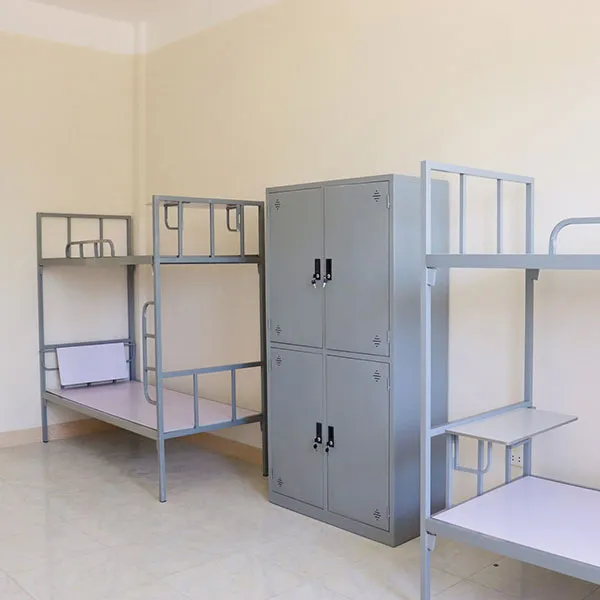 Giường sắt 2 tầng kết hợp tủ đồ