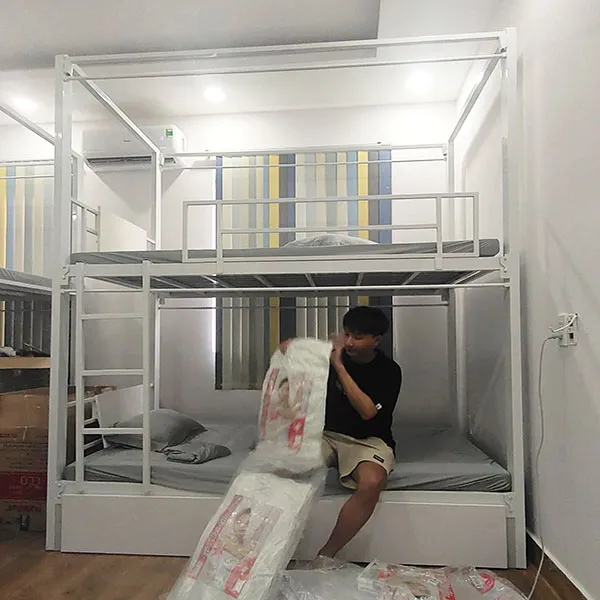Giường sắt 2 tầng nhà trọ và căn hộ cho thuê