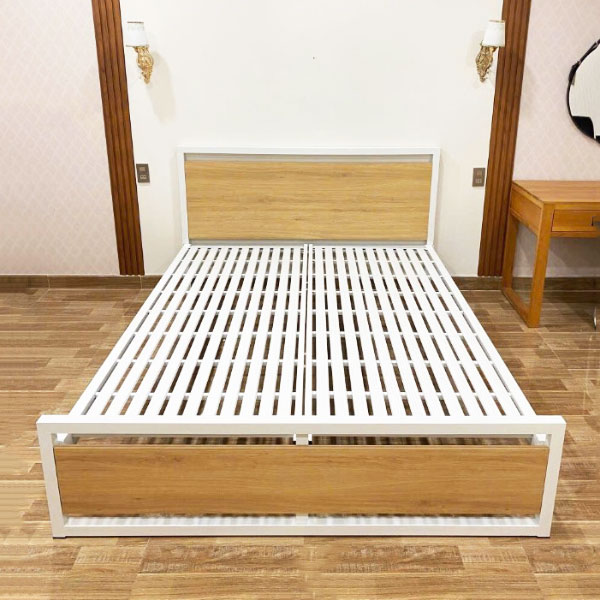 Giường Sắt 2 Tầng 1m6x2m Màu Trắng Sữa: Lựa Chọn Hoàn Hảo Cho Hộ Gia Đình Hiện Đại