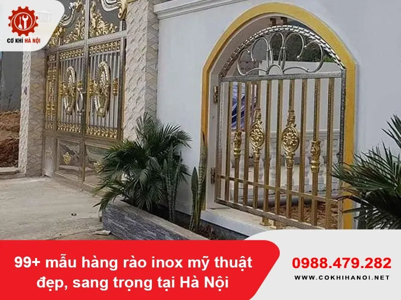 Thiết kế hàng rào inox CNC hiện đại, sang trọng