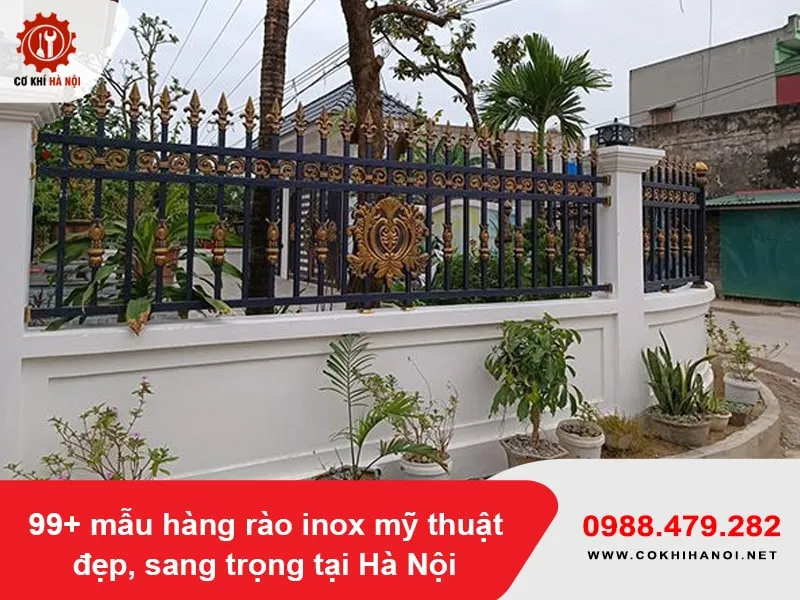 Hàng rào inox mỹ thuật với họa tiết hình học