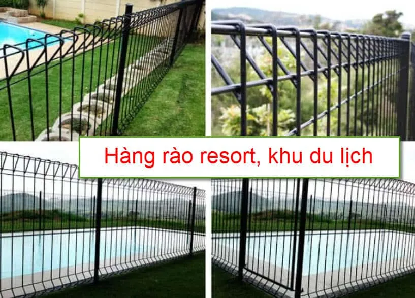 Hàng rào lưới thép hàn bảo vệ khu du lịch, resort