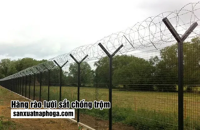 Hàng rào lưới sắt chống trộm, thiết kế chắc chắn