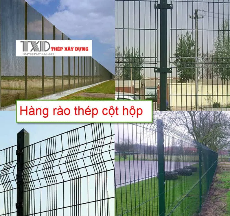 Hàng rào lưới thép hàn dạng cột hộp