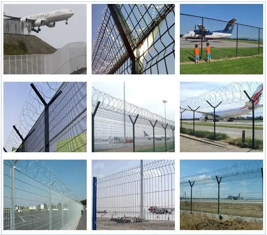 Hàng rào thép hàn cho sân bay
