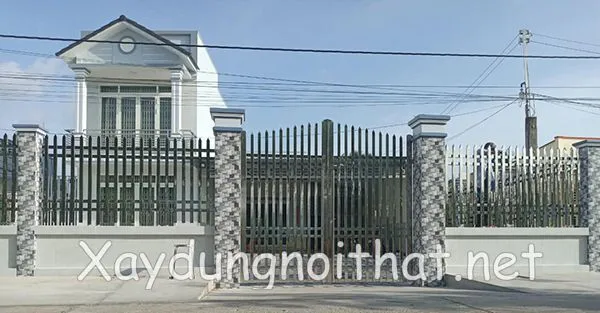 Mẫu cổng tường rào inox đơn giản