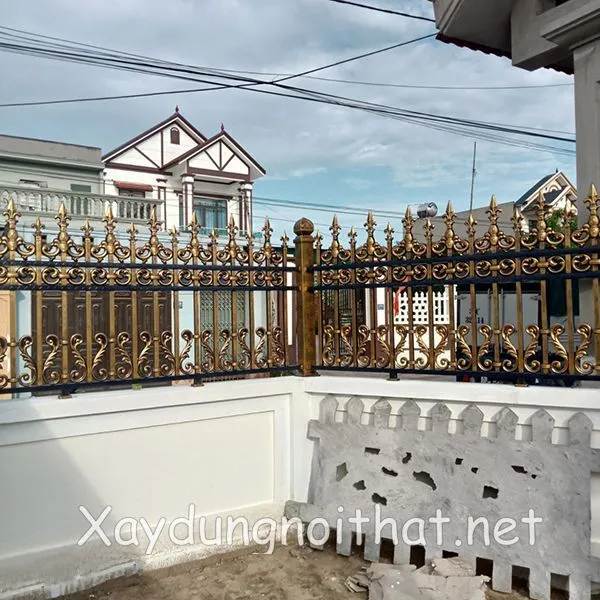 Mẫu tường rào inox màu cao cấp