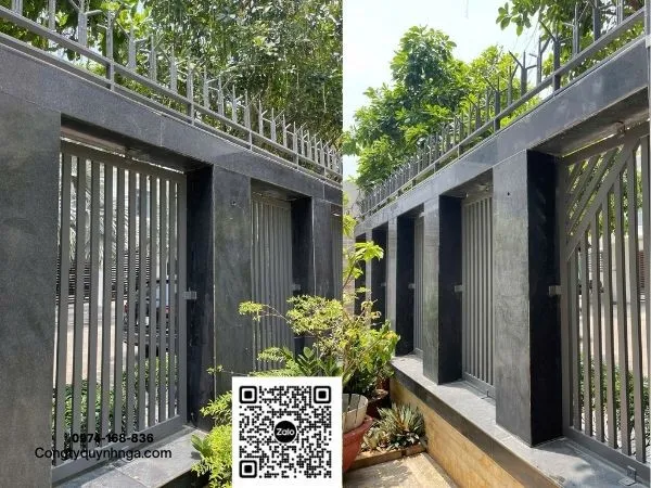 Hàng rào sắt hộp được sử dụng tại dự án Biệt Thự tại Bà Rịa - Vũng Tàu