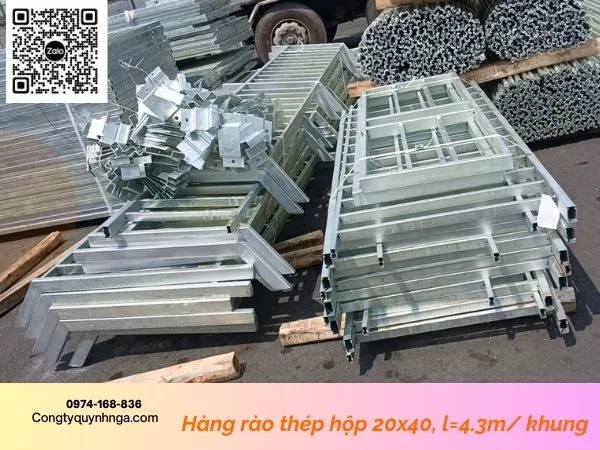 Hàng rào sắt hộp mạ kẽm nhúng nóng tăng cường độ bền
